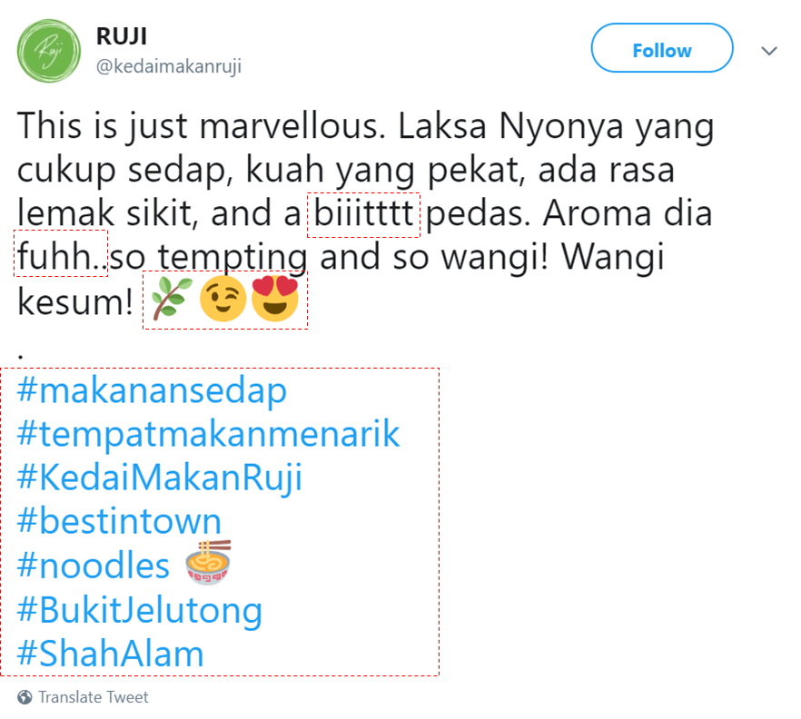 Analyse shortforms, misspellings, slangs, hashtags, emoticons and emoji